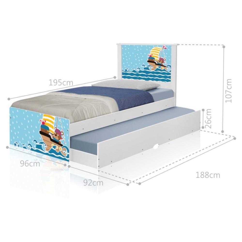 Bicama Juvenil Adesivada Ursinho Pirata