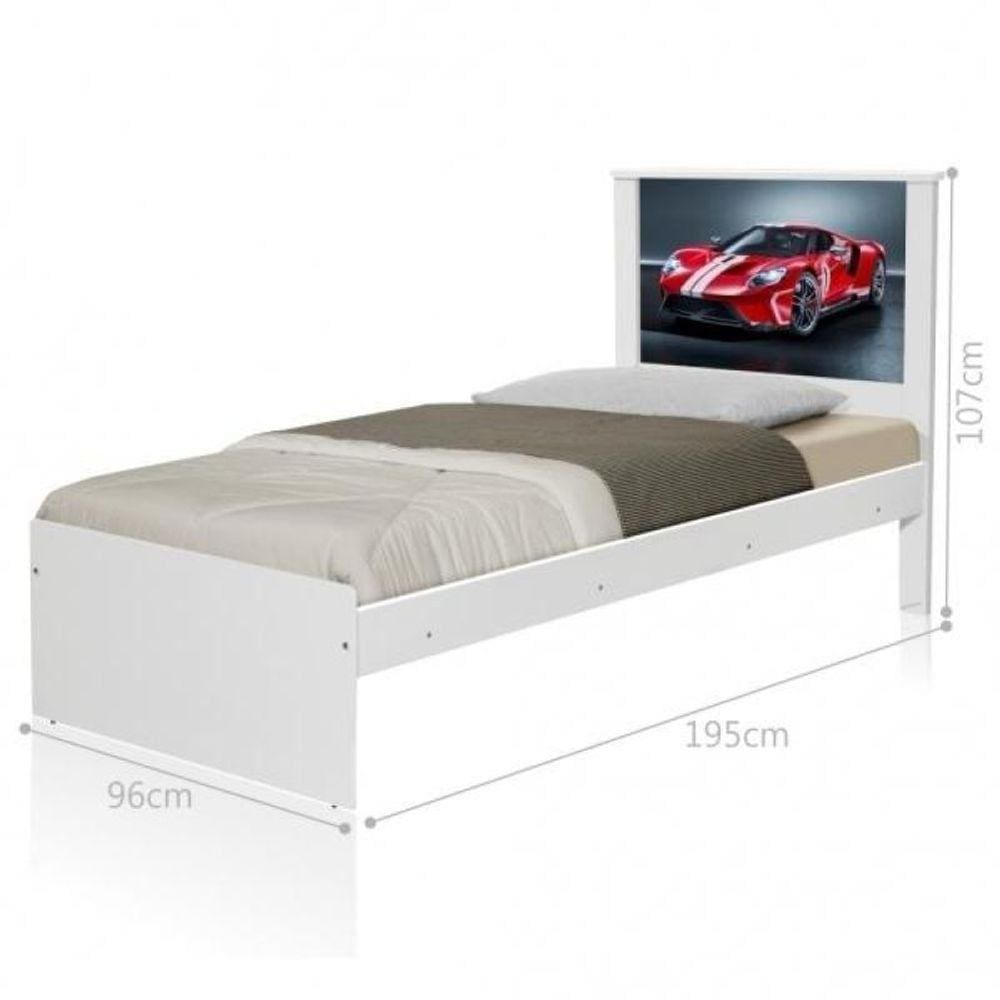 Cama Solteiro Carro Sport com Colchão