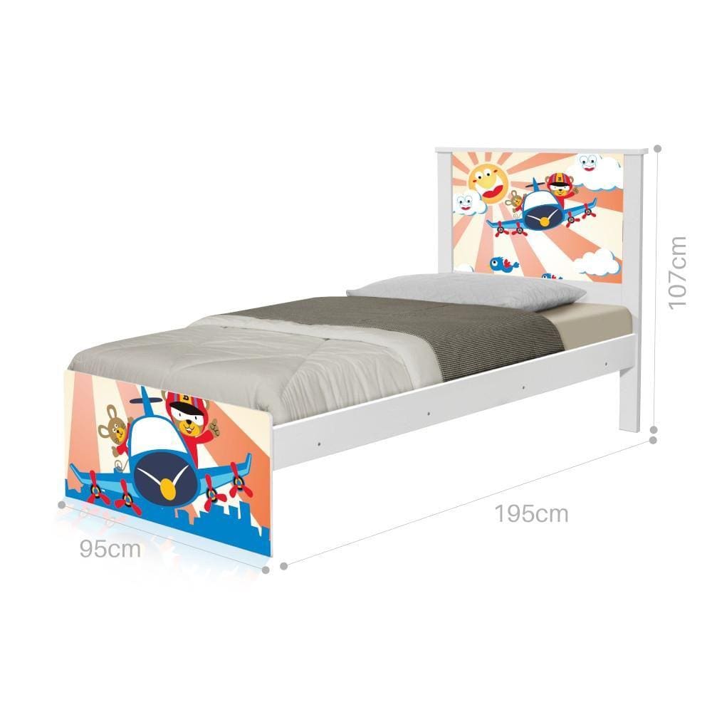 Cama Solteiro Adesivada Patrulha Ursinhos