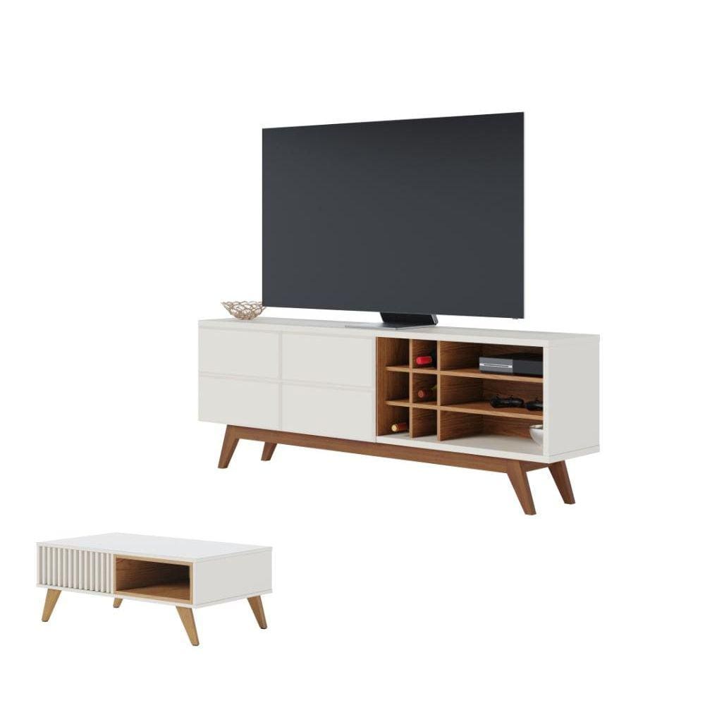 Conjunto Rack para TV Mesa de Centro Isabel