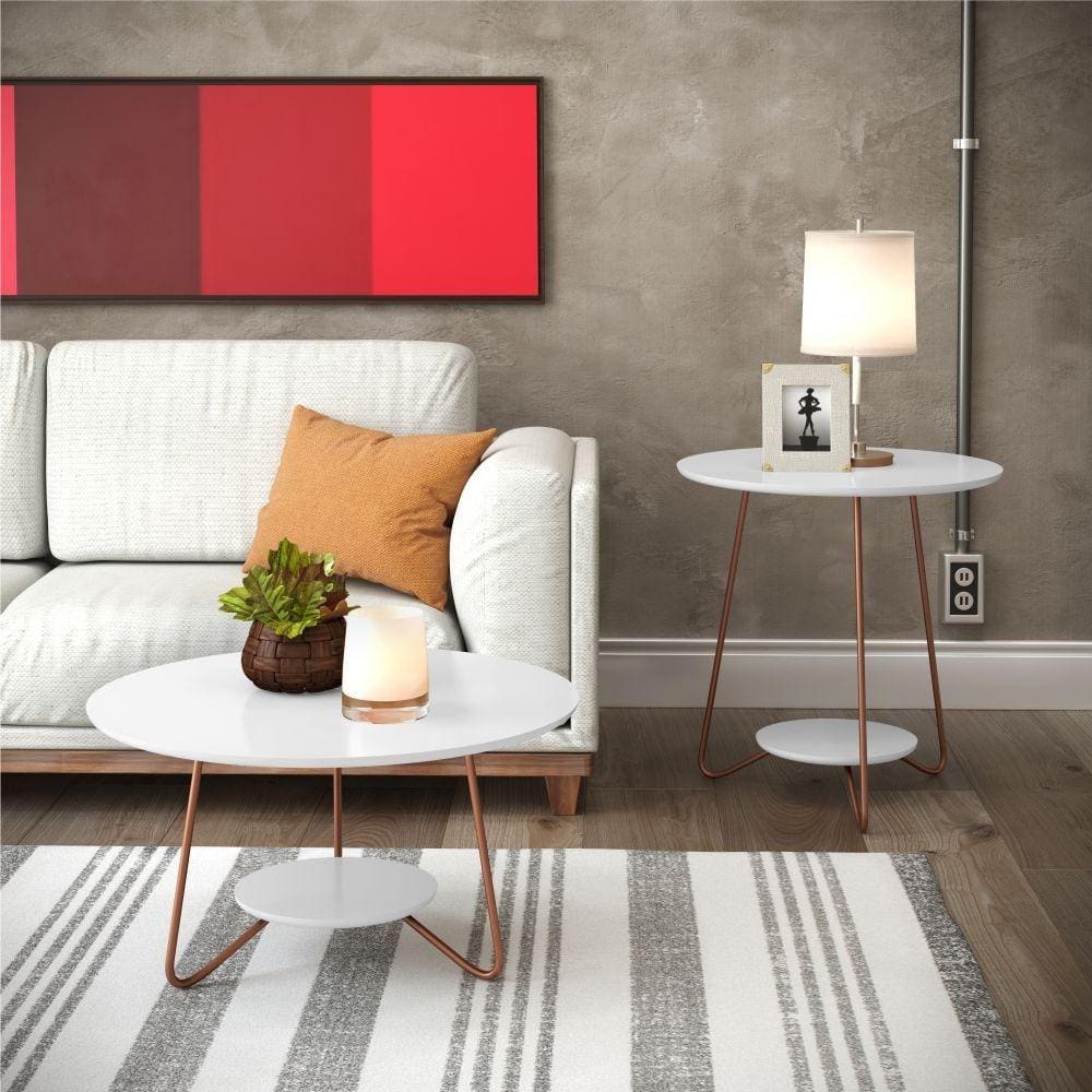 Jogo de Mesa Centro Lateral Home