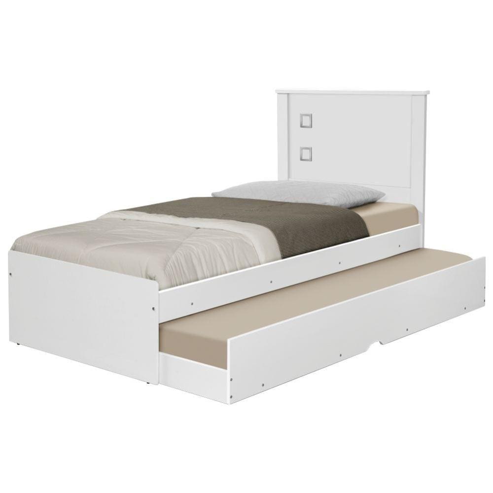Bicama Com Cama Auxiliar Bibox Solteiro Diversas Cores