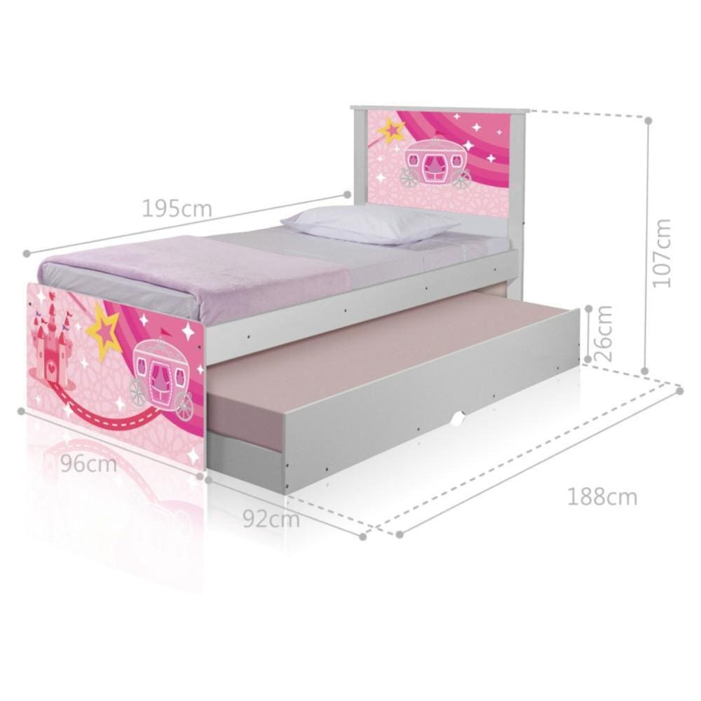 Bicama Juvenil Adesivada Carruagem Castelo