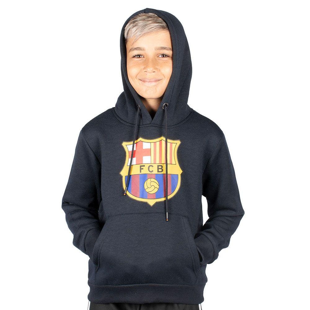 Moletom Barcelona Canguru Juvenil Marinho