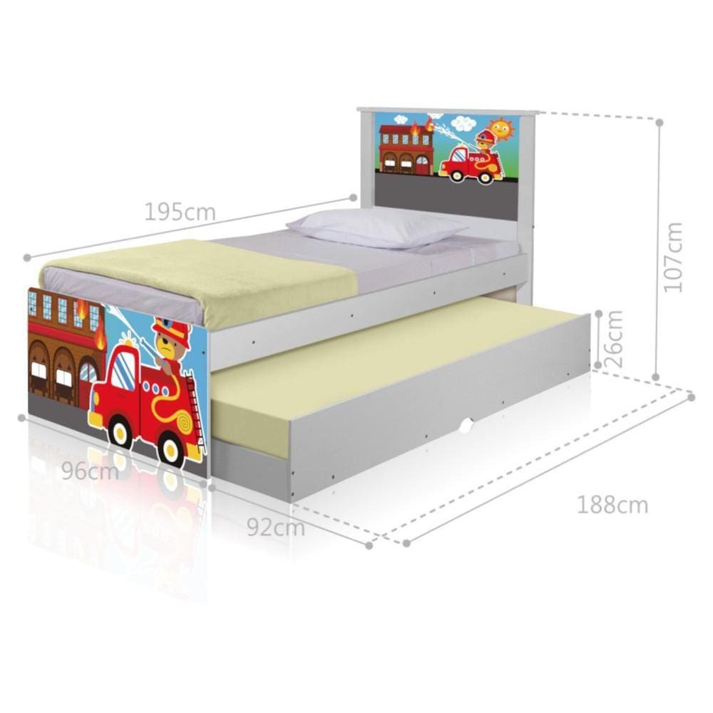 Bicama Juvenil Adesivada Bombeiro