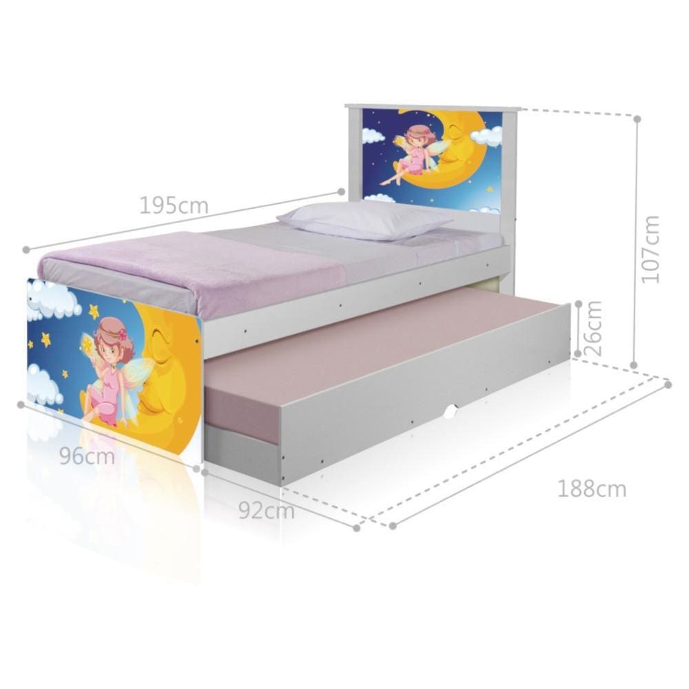 Bicama Juvenil Adesivada Fadinhancantada