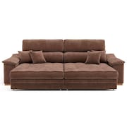 sofá 3 lugares retrátil e reclinável raul veludo marrom