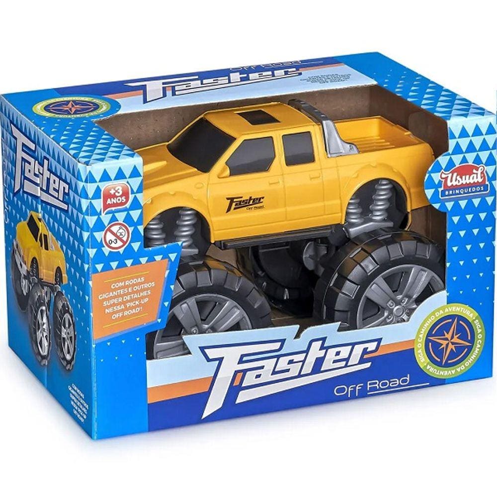 Carrinho PICK-UP Faster Amarelo Usual 643