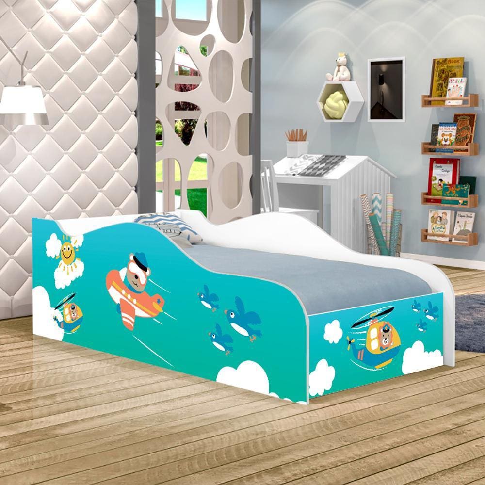 Mini Cama Fun Patrulha Animal Infantil Com Colchão
