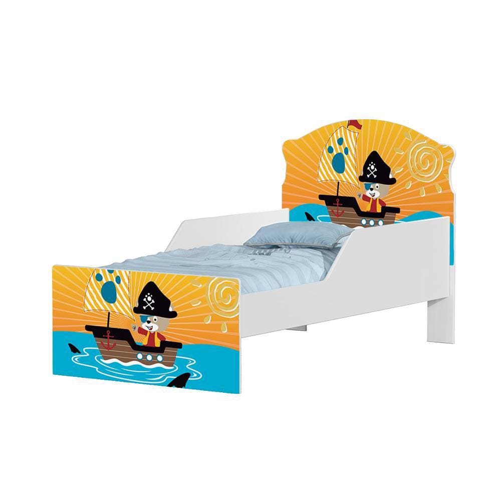 Mini Cama Pirata do Mar Com Colchão