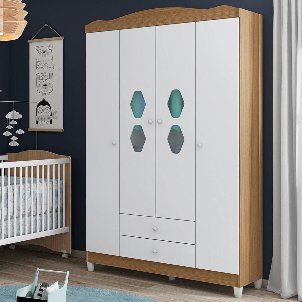 Guarda-Roupa 2 Gavetas Córdoba Almendra