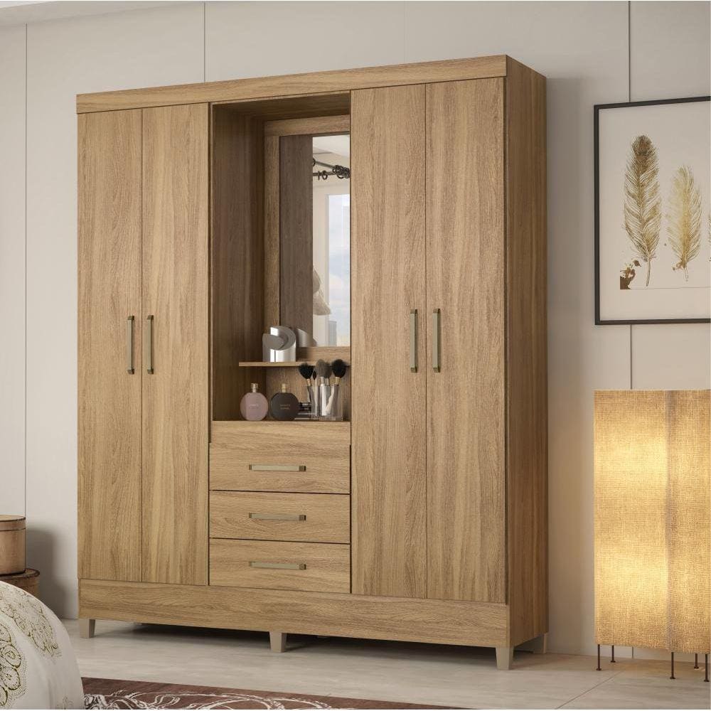 Guarda Roupa Capelinha 4 Portas Arezzo