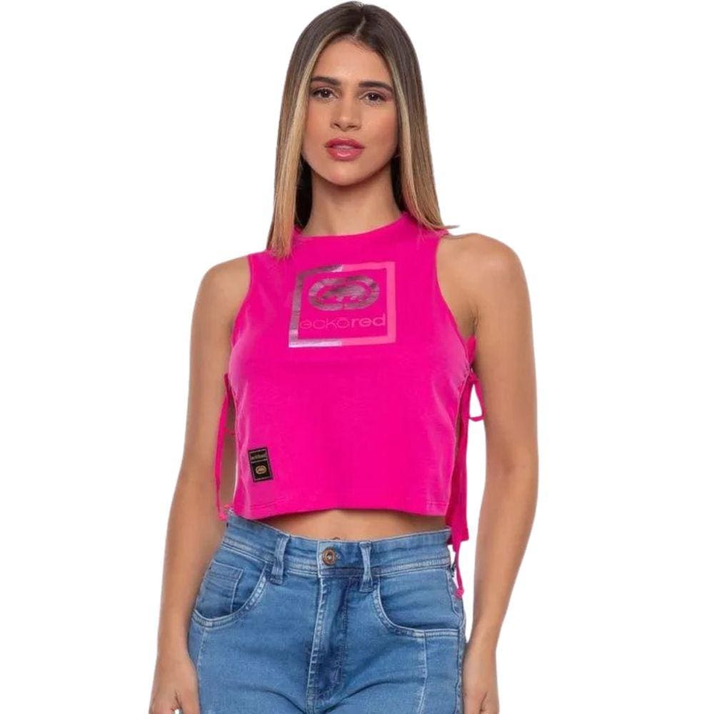 Regata Cropped Feminina Ecko Reis Beth Rosa Pink J384A