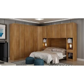 Modulado Casal Completo 6 Portas 8 Gavetas - Linea-Cumaru - Móveis Novo Horizonte