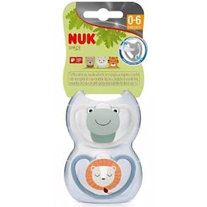Kit com 2 Chupetas de Silicone 0-6 Meses Space Neutra NUK PA7350-1N