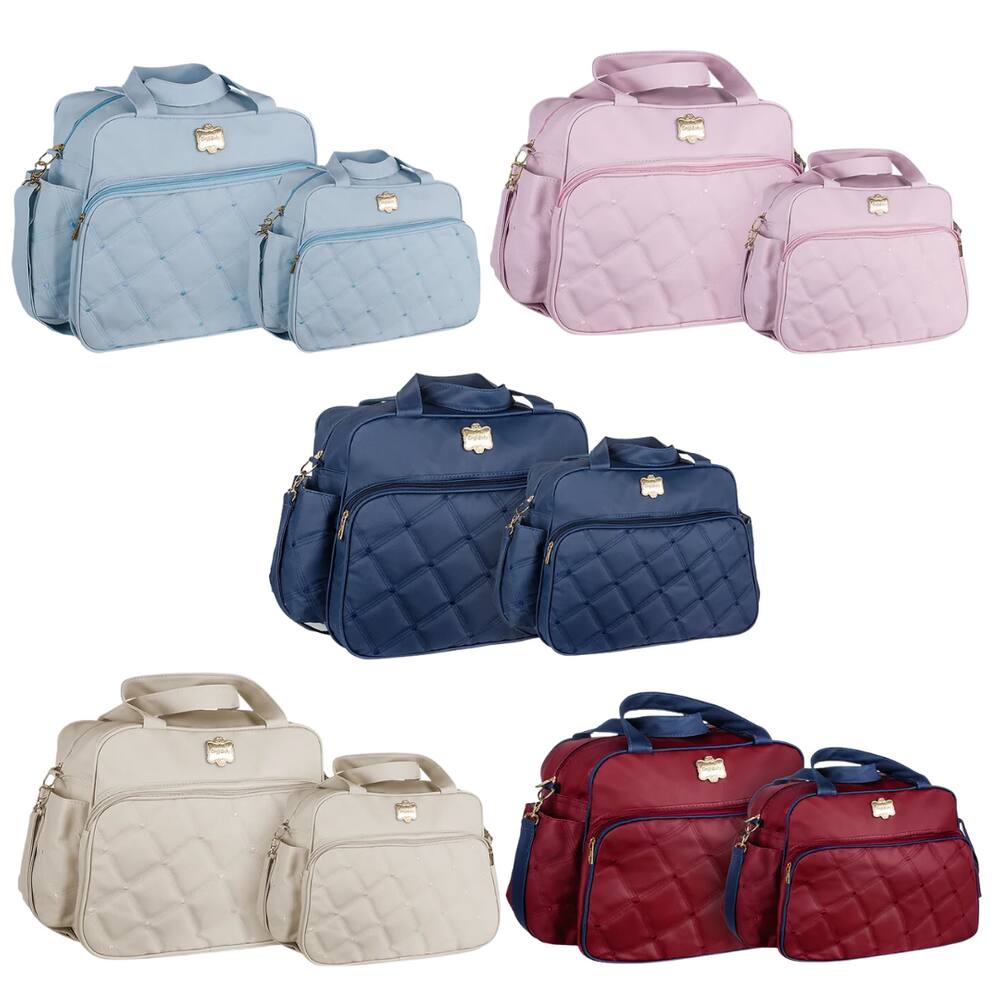 Kit Bolsa Maternidade Grande Bolinhas Bebê Unissex