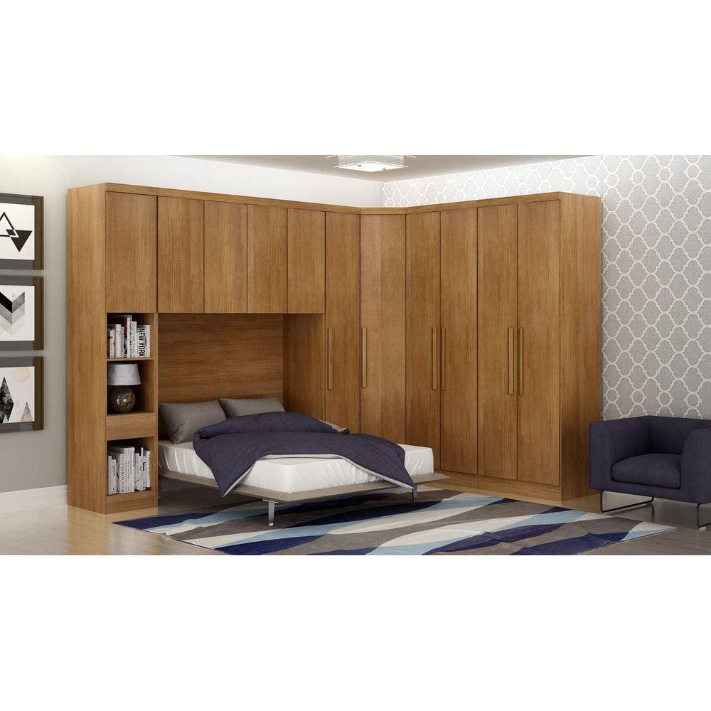 Modulado Completo Casal 6 Portas 6 Gavetas - Rizon-Cumaru - Móveis Novo Horizonte