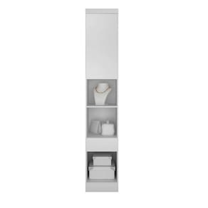 Modulado Mesa de Cabeceira 1 Gaveta 1 Porta - Rizon-Branco - Móveis Novo Horizonte