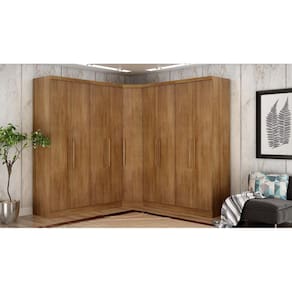 Modulado Closet Completo 9 Portas 6 Gavetas - Linea-Cumaru - Móveis Novo Horizonte