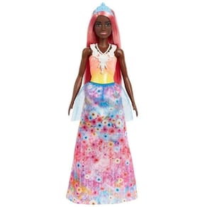 Boneca Barbie Princesas Cabelo Rosa Pastel Mattel HGR13