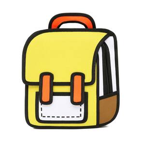 Mochila De Costas 3d 2d Cartoon Estilo Desenho Animado