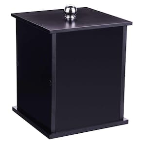 Lixeira Quadrada Preta Para Banheiro 26cm Capacidade 6,2l