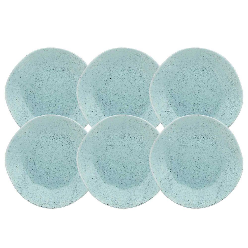 Prato Fundo Oxford Blue Bay 22,5cm - Porcelana Azul Claro