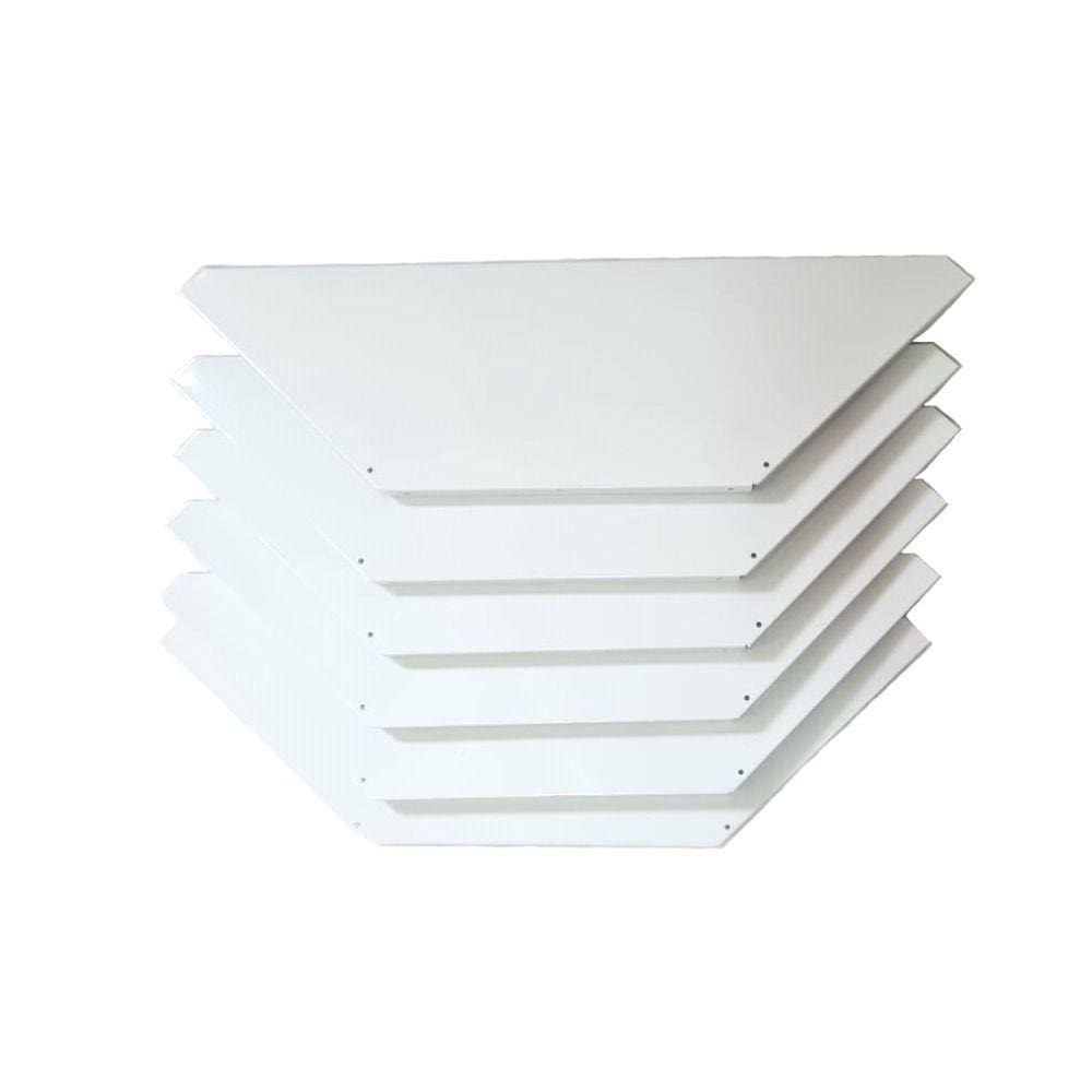 Kit 6 Bandejas Para Gondola Canto SP 30 Branco Sp Etiqueta