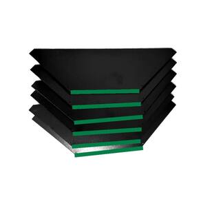 Kit 6 Bandejas Para Gondola Canto SP 30 Preto Pe Verde
