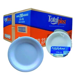 Prato Isopor Térmico 23cm - Totalplast - 200 uni