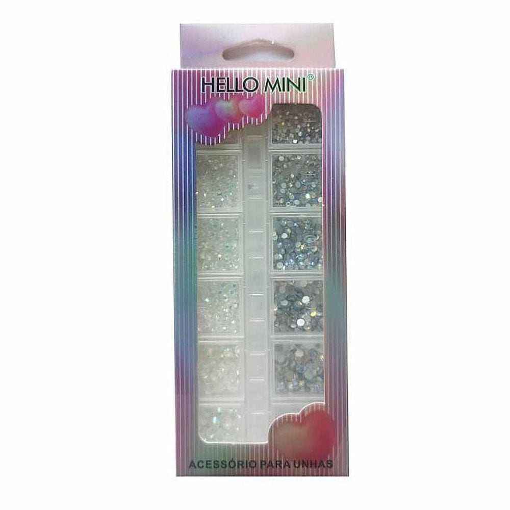 Strass Pedraria 3D Hello Mini OY498 para Decoração de Unhas