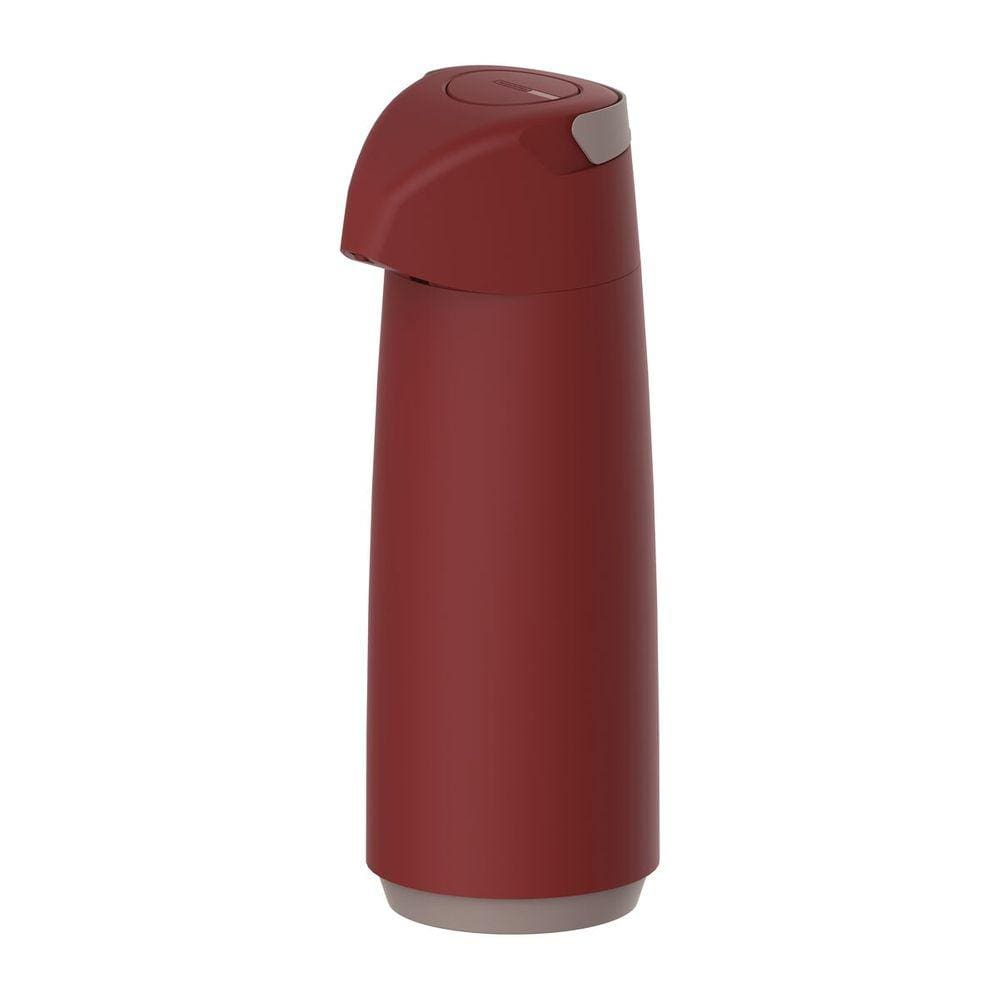 Garrafa Térmica 1,8l Tramontina Exata Bomba De Apertar Café Vermelho