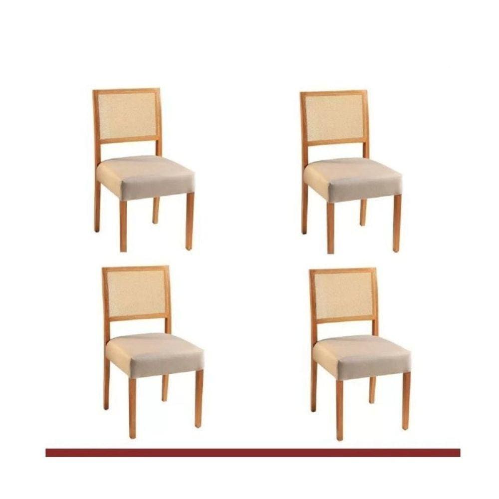 Conjunto 4 Cadeiras Versales Espresso Móveis Cinamomo