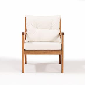 Poltrona para Jardim em Madeira Maciça Riade Stain Jatobá/cru