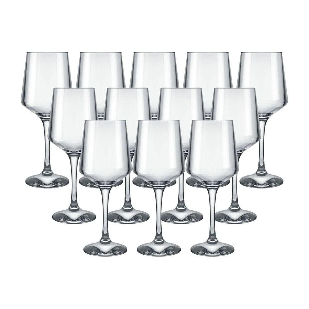 Jogo 12 Taças Brunello 390ml Ideal Vinho Tinto Refinado Vidro Nadir