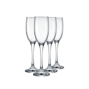 Conjunto Taças Imperatriz 4 Unidades 190 ml Ideal Para Espumantes Vidro Nadir