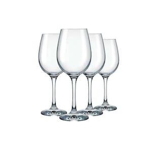 Kit Taças de Vinho Barone 385ml 4 Unidades com Bojo Amplo Vidro Nadir