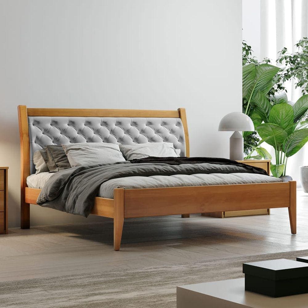 Cama Casal Queen Estofada 1,60m - Vivare - Josandro Móveis