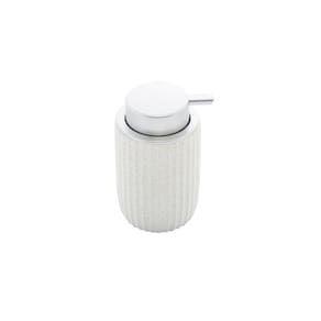 Dispenser Para Sabonete Líquido Em Cerâmica Nórdico 300ml Lyor Branco