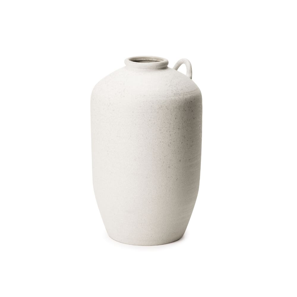 Vaso Em Cerâmica Branco Mart 21x34,5cm