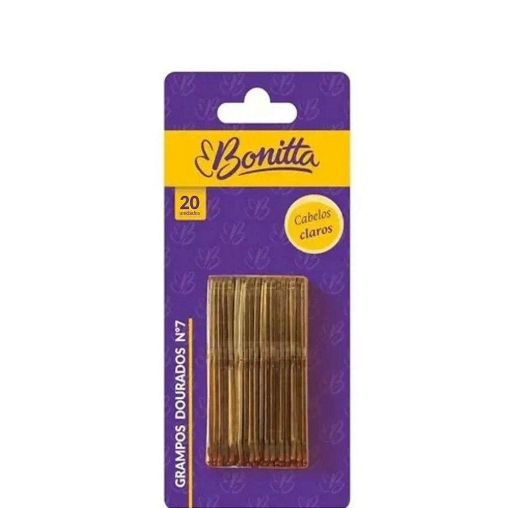 Grampos Dourados N7 Bonitta com 20 Unid, 638BT