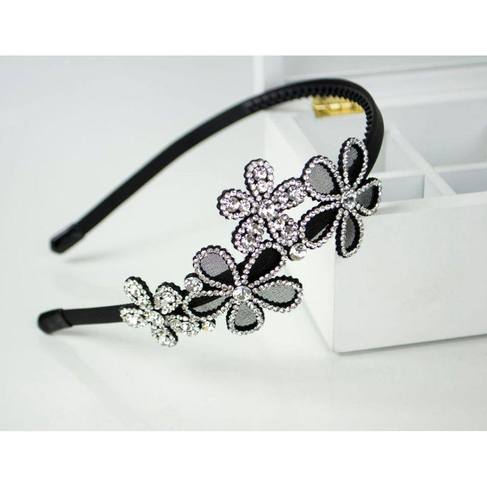 Tiara de Cabelo Flores Vazada