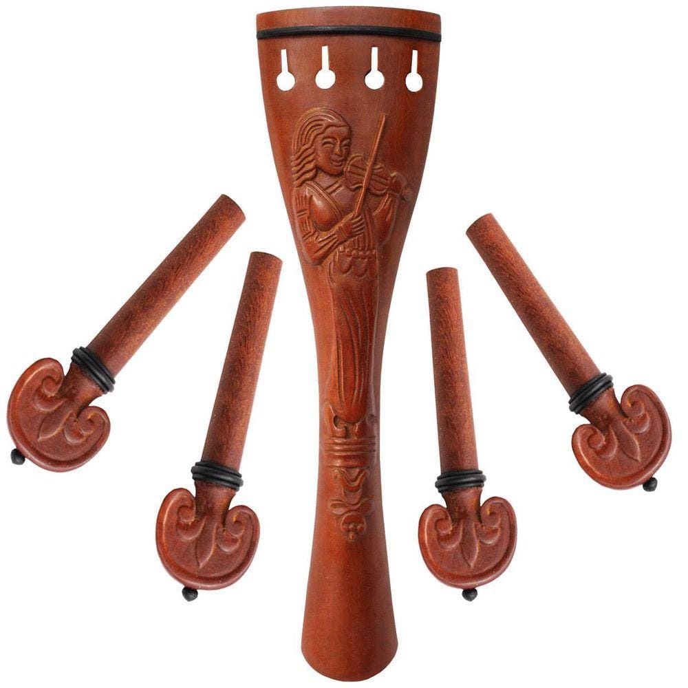 Estandarte Violoncelo 4/4 Kit Boxwood Entalhado - Madeira de Qualidade - Modelo Francês