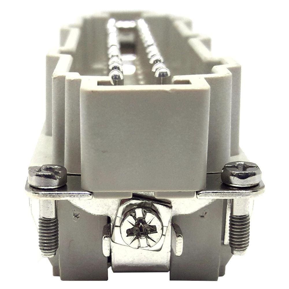 Miolo Tomada 24 Pinos Macho HE-024-M - Conector Inserto, 500V, 16A, IP65