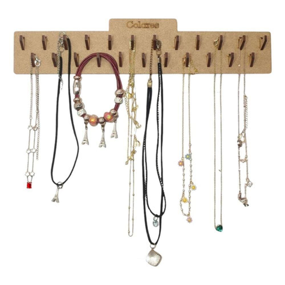 Suportes Colares Porta Joias Biju Pulseiras Organizador Mdf