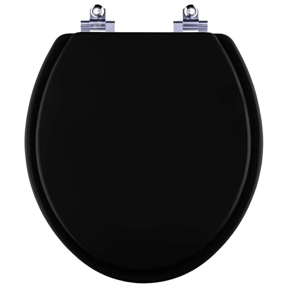 Assento Sanitário Laqueado Soft Close Flamingo Preto para vaso Incepa