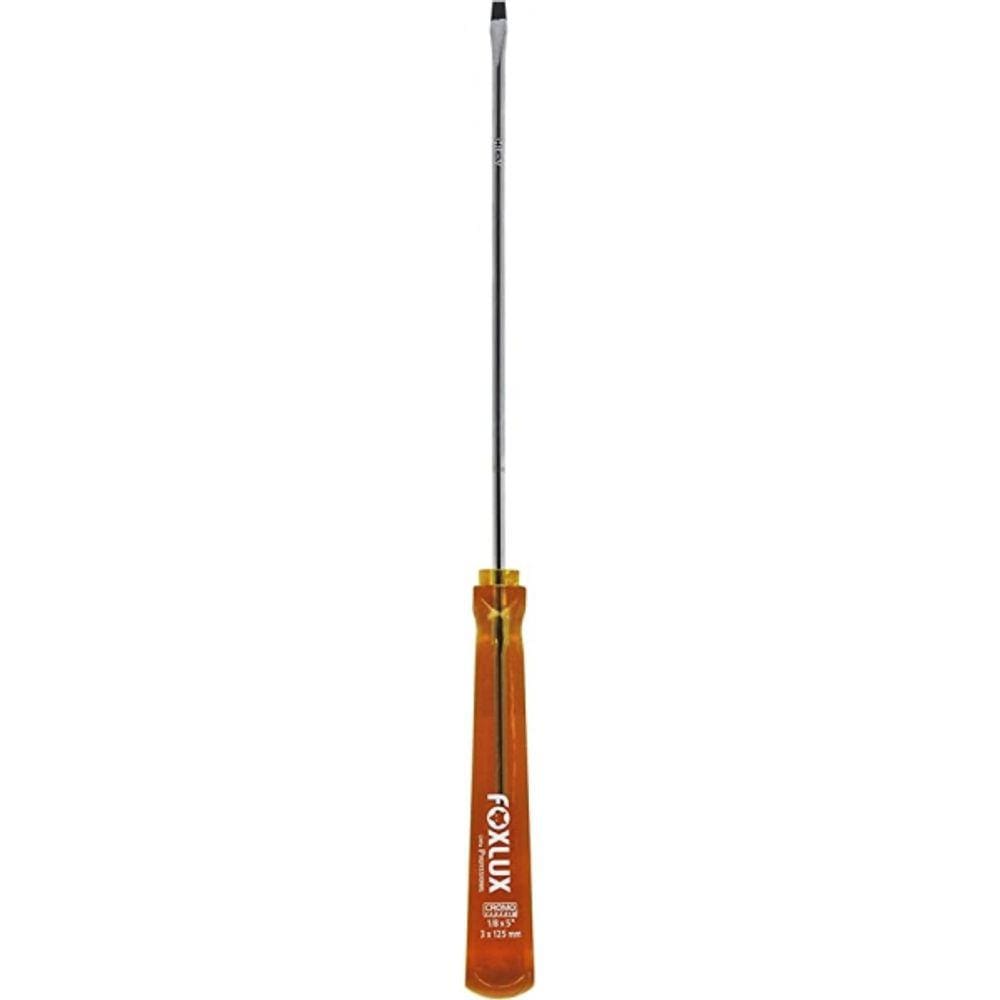 Chave De Fenda Cr V Pt Ima 1 8X5 Pol Foxlux