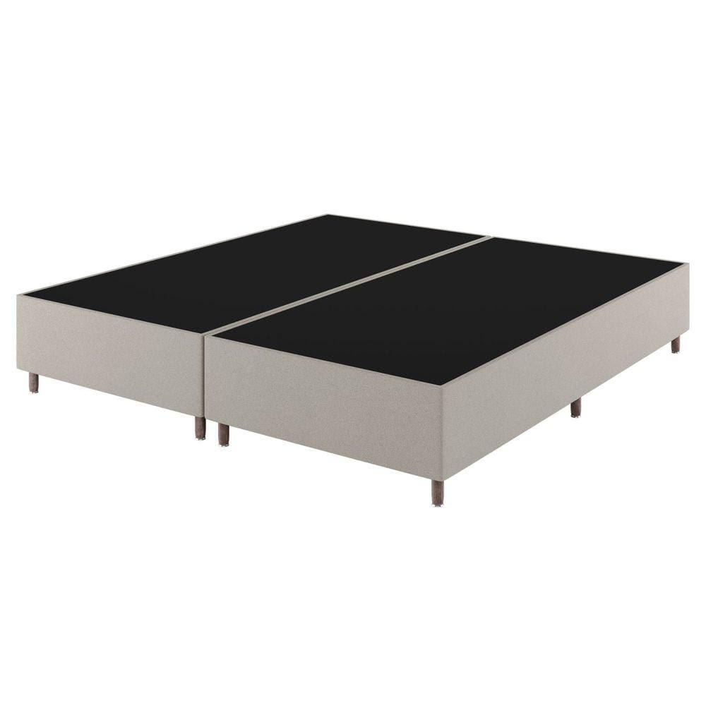 Base Box King 203mx193m Treviso Liso Boucle Boucle Nude