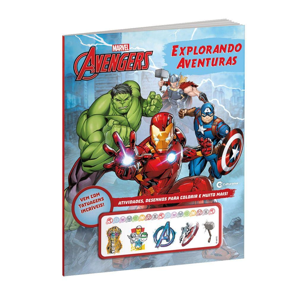 Livro Culturama Explorando Aventuras Marvel Avengers 1 Unidade