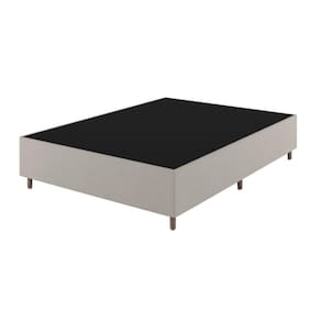 Base Box Casal 188cm X 138cm X 37cm Treviso Liso Boucle Nude
